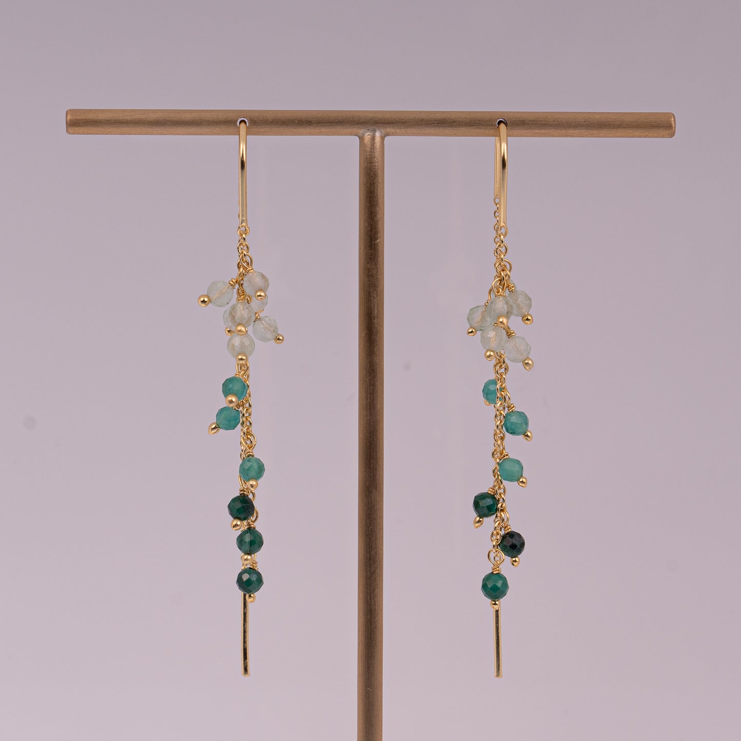 EARRINGS GP W/ GEMS