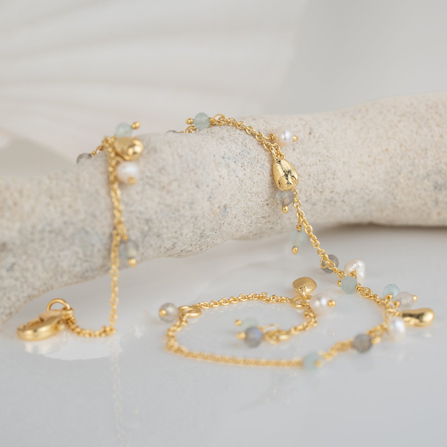 ANKLET GP TINY BEADS