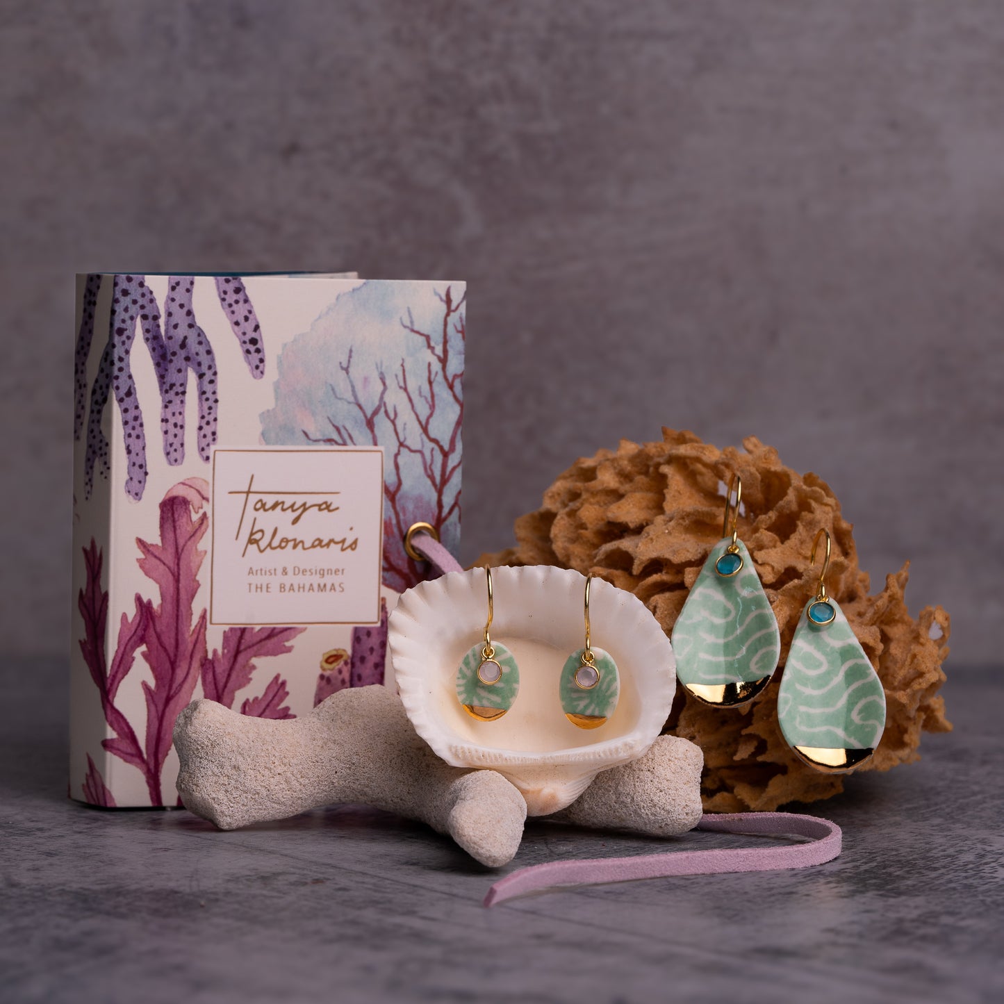 Porcelain Earrings, X Large Round, Turquoise