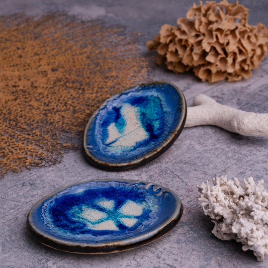Blue Hole Oval Dish Sm