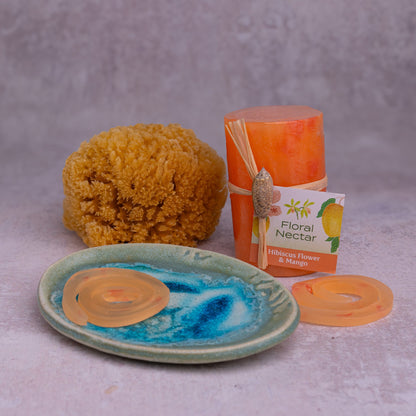 HIBISCUS FLOWER & MANGO SCROLL SOAP