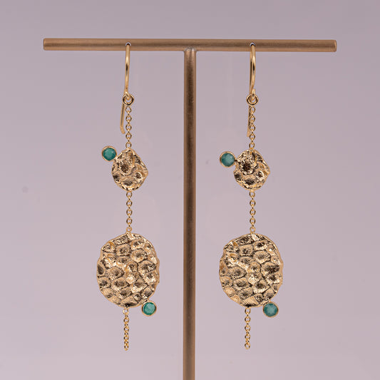 EARRINGS GP W/ GEMS