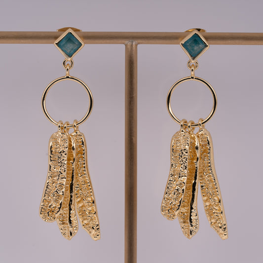 EARRINGS GP W/ GEMS