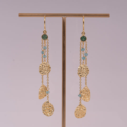 EARRINGS GP W/ GEMS