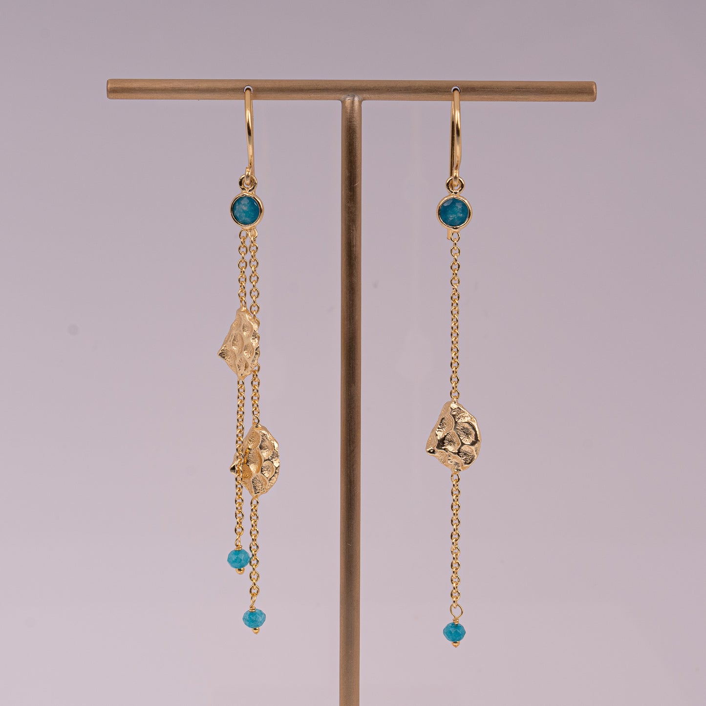 EARRINGS GP W/ GEMS