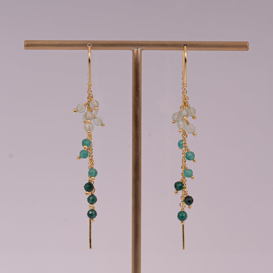 EARRINGS GP W/ GEMS