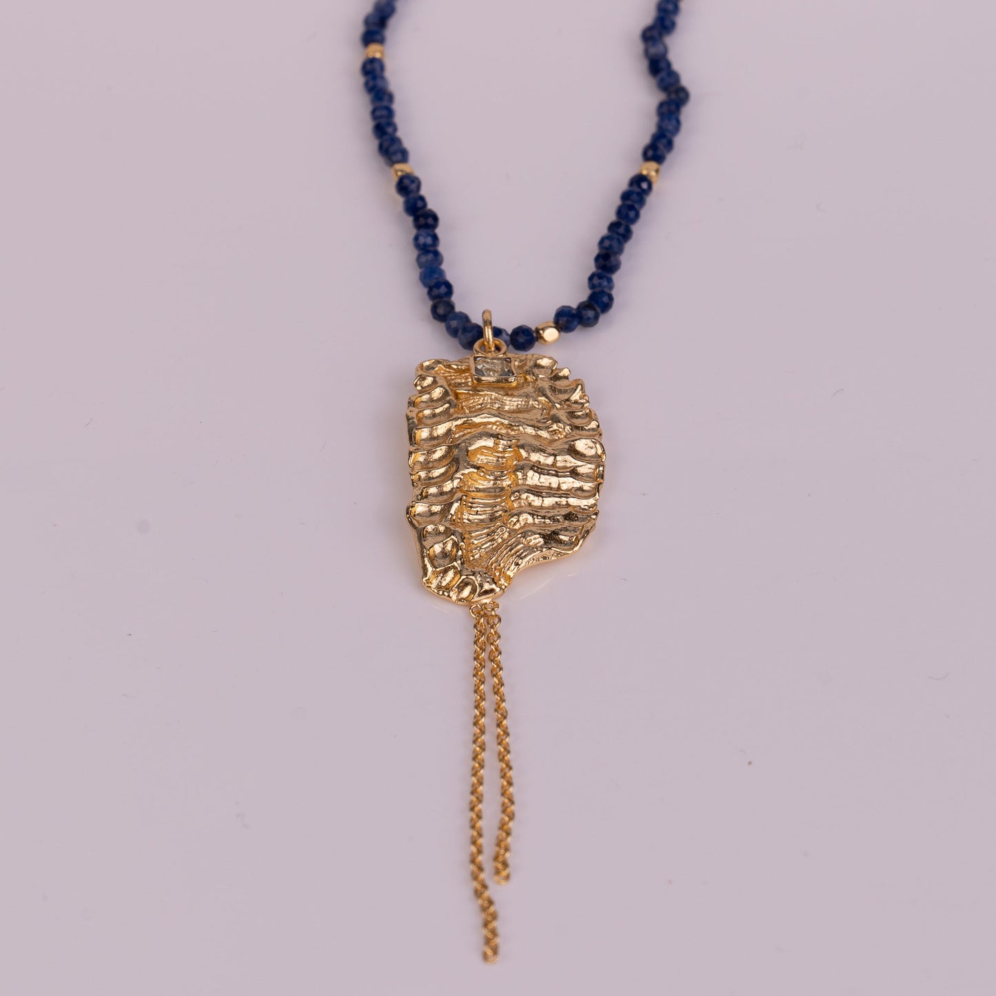 PENDANT GP NECKLACE W/ GEMS
