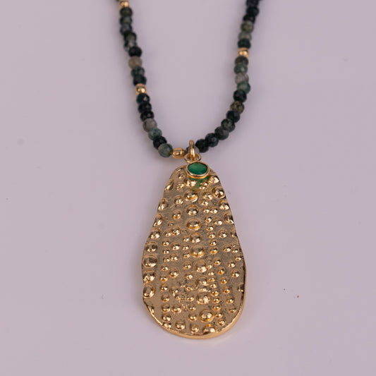 PENDANT GP NECKLACE W/ GEMS