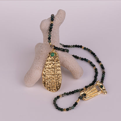 PENDANT GP NECKLACE W/ GEMS