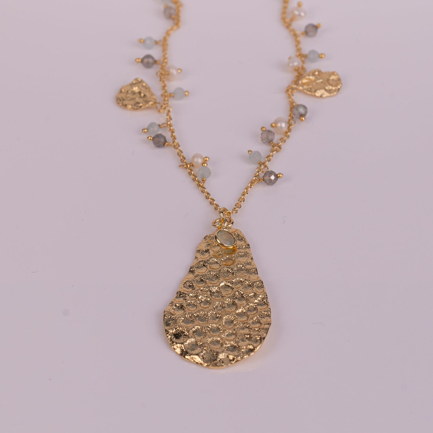 PENDANT GP NECKLACE W/ GEMS