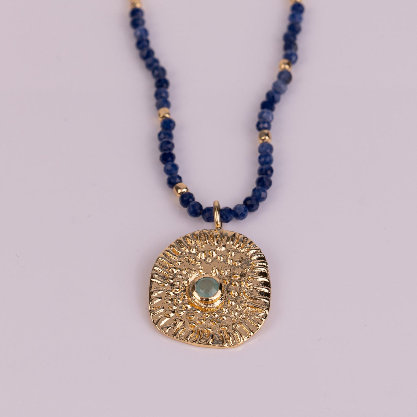 PENDANT GP NECKLACE W/ GEMS
