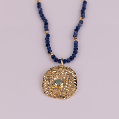 PENDANT GP NECKLACE W/ GEMS