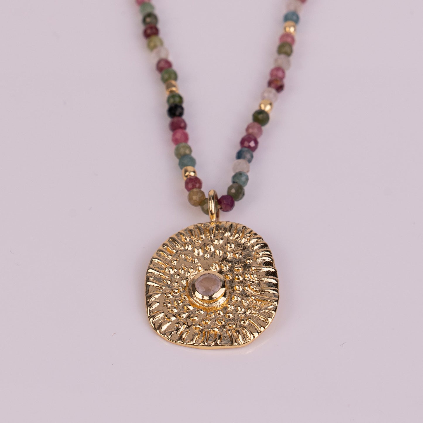 PENDANT GP NECKLACE W/ GEMS