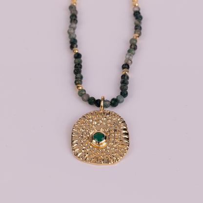 PENDANT GP NECKLACE W/ GEMS