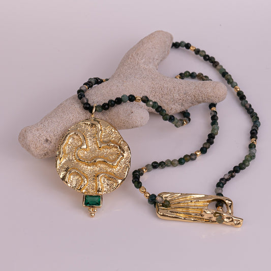 PENDANT GP NECKLACE W/ GEMS