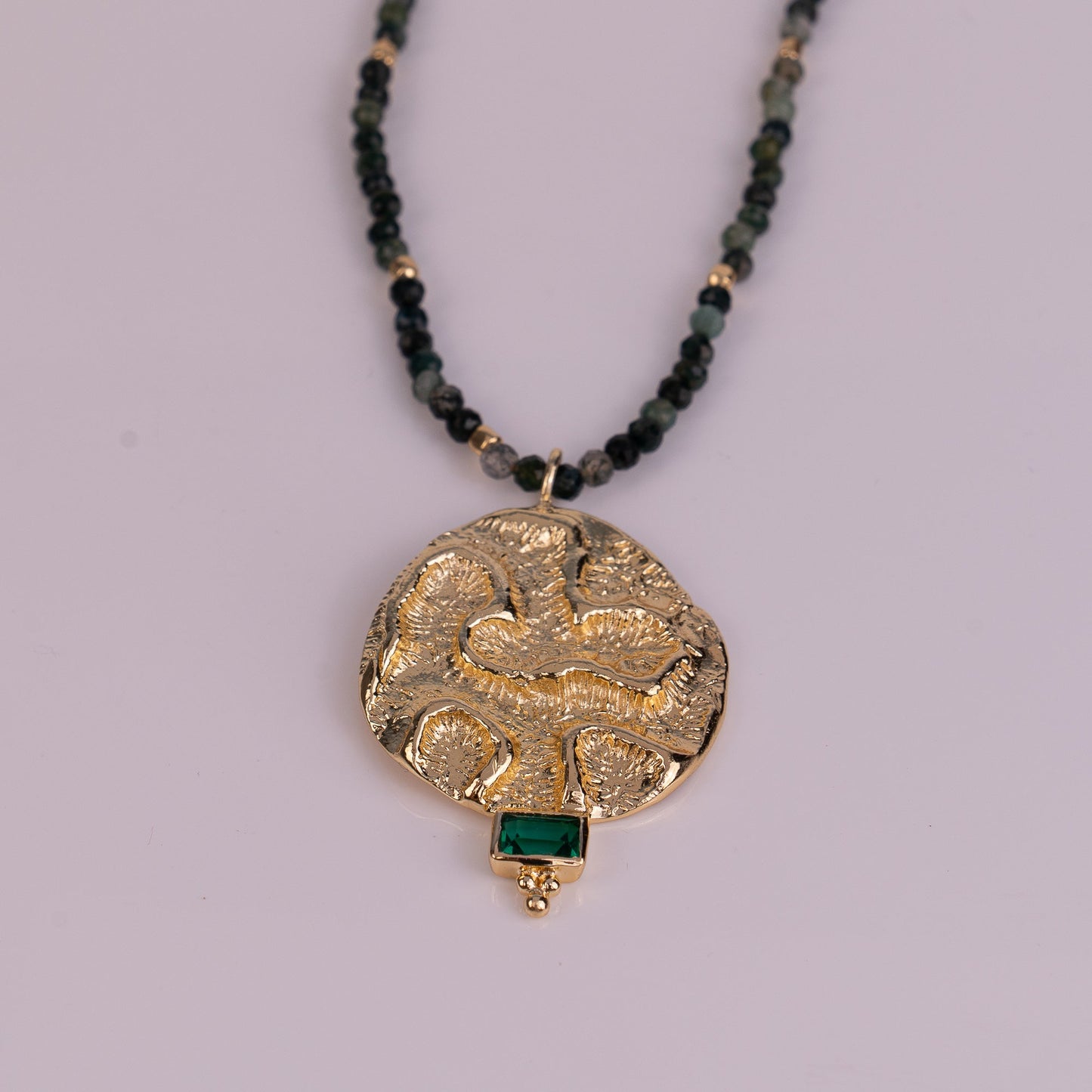 PENDANT GP NECKLACE W/ GEMS