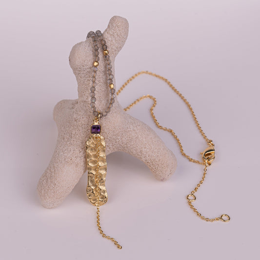 PENDANT GP NECKLACE W/ GEMS