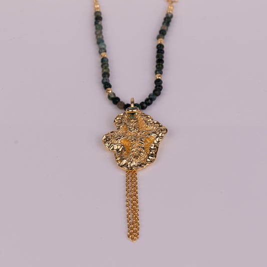 PENDANT GP NECKLACE W/ GEMS