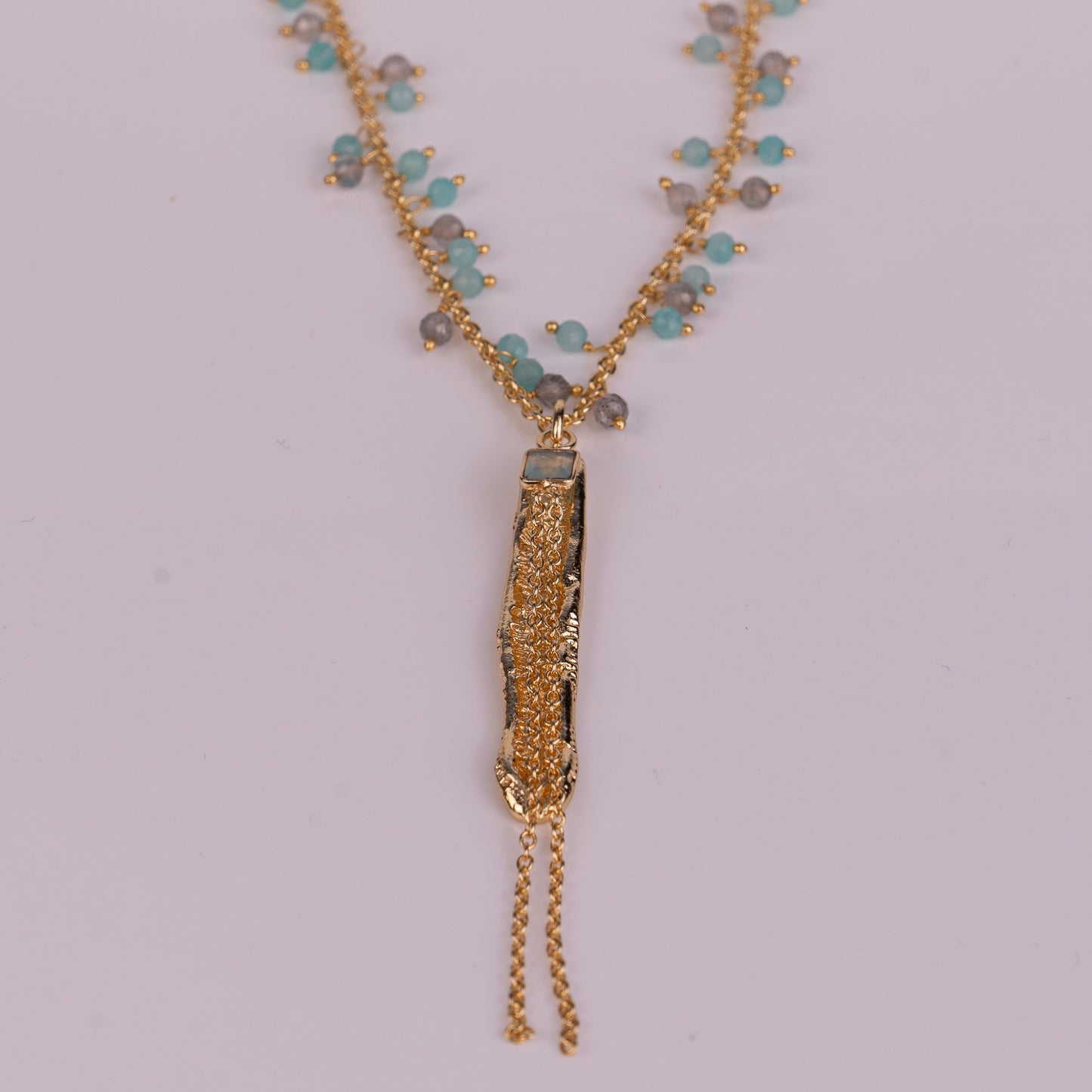 PENDANT GP NECKLACE W/ GEMS