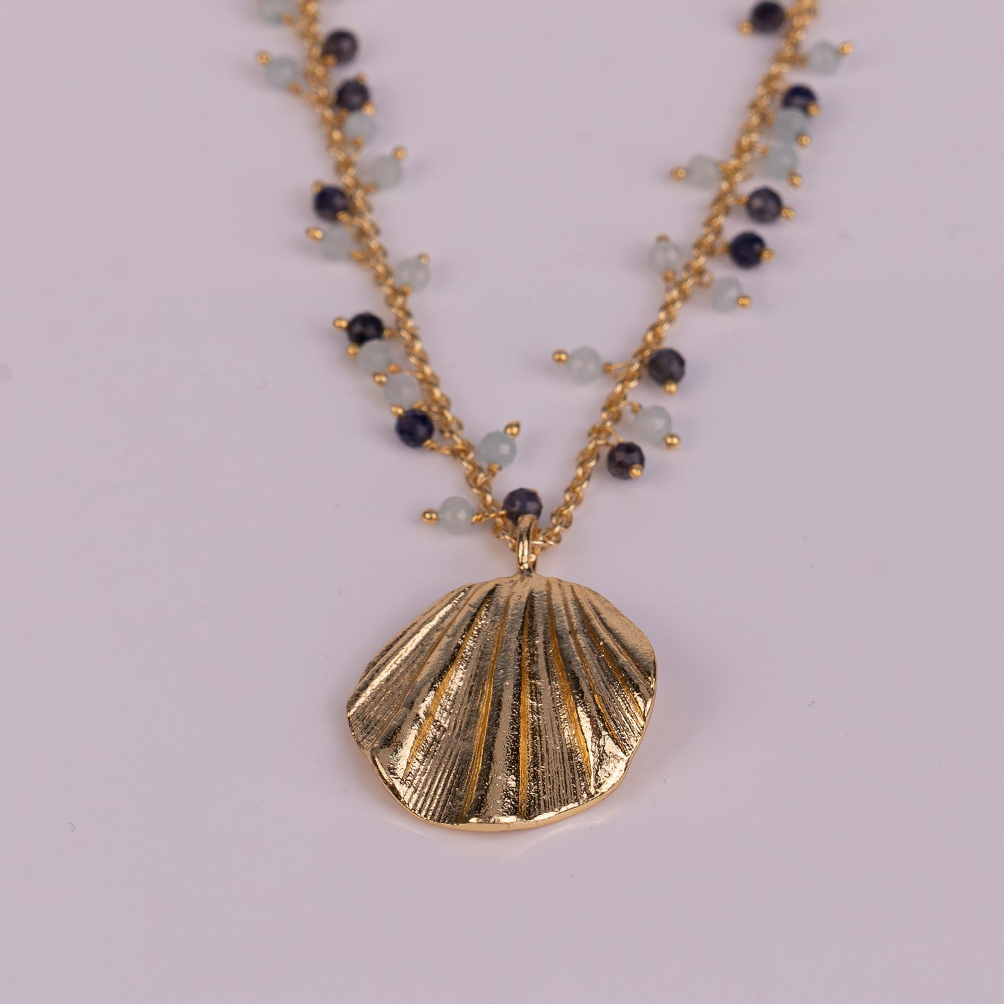 PENDANT GP NECKLACE W/ GEMS
