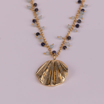 PENDANT GP NECKLACE W/ GEMS
