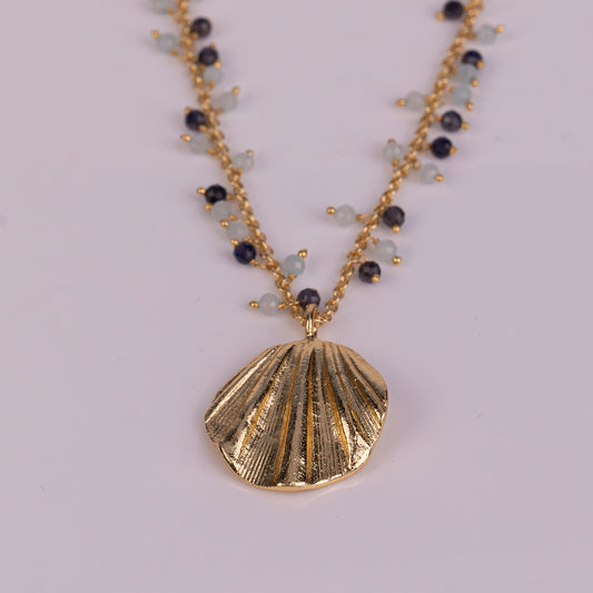 PENDANT GP NECKLACE W/ GEMS