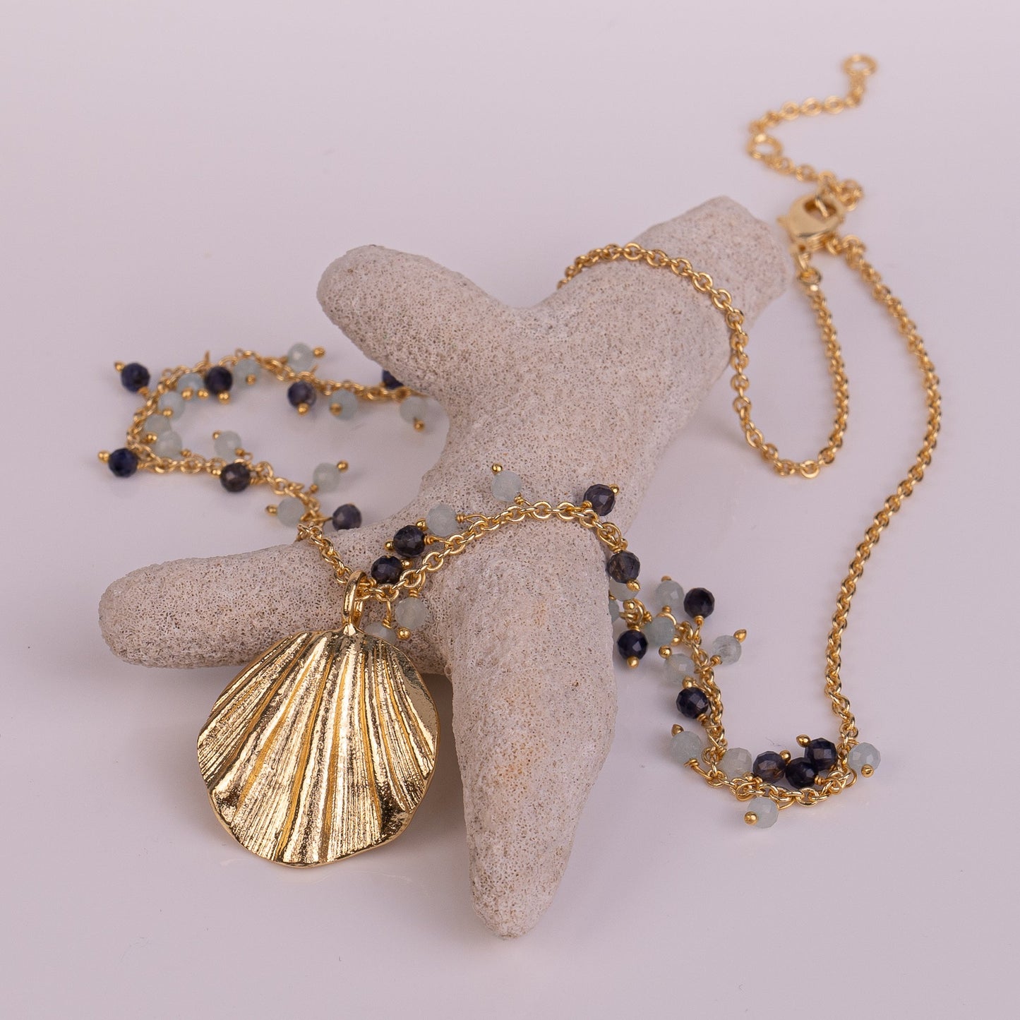 PENDANT GP NECKLACE W/ GEMS