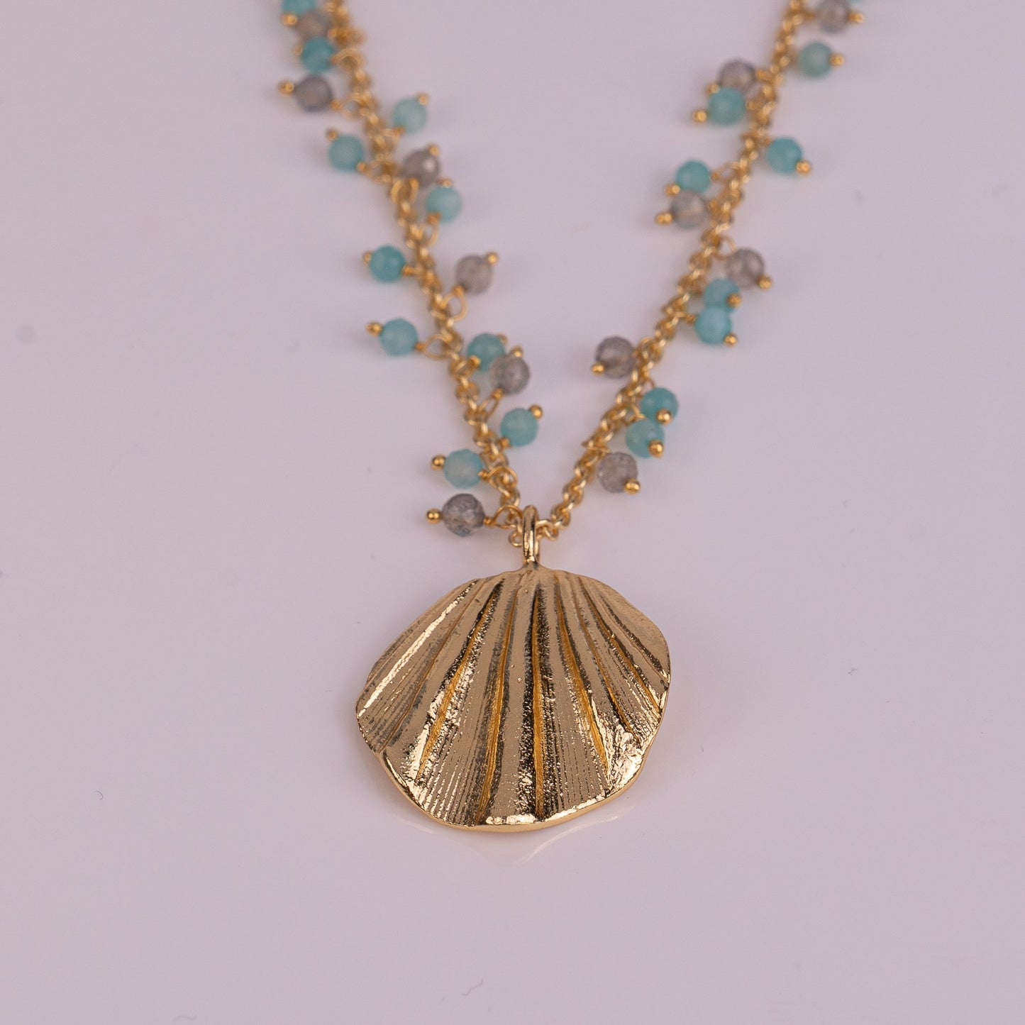 PENDANT GP NECKLACE W/ GEMS