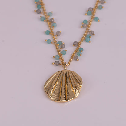 PENDANT GP NECKLACE W/ GEMS