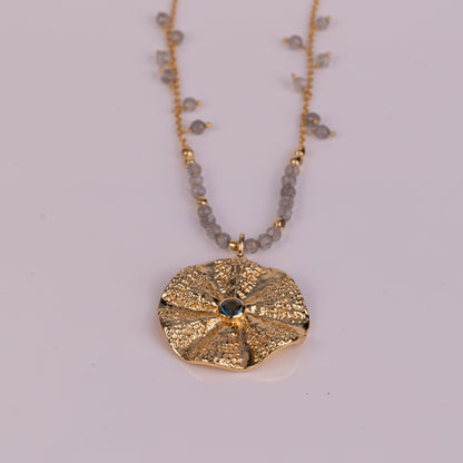 PENDANT GP NECKLACE W/ GEMS