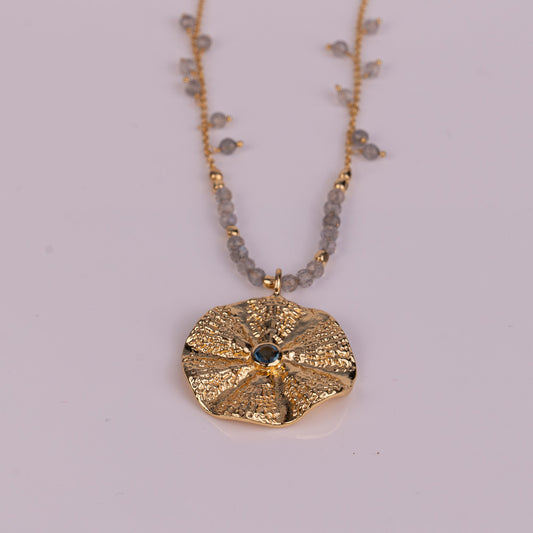 PENDANT GP NECKLACE W/ GEMS