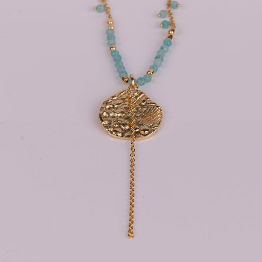 PENDANT GP NECKLACE W/ GEMS