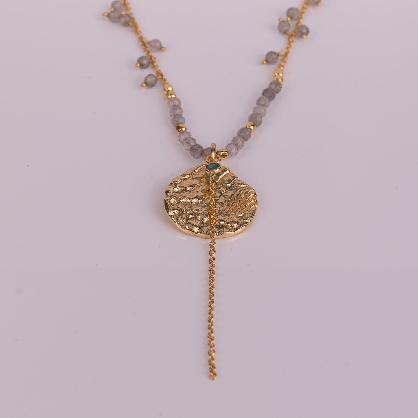 PENDANT GP NECKLACE W/ GEMS