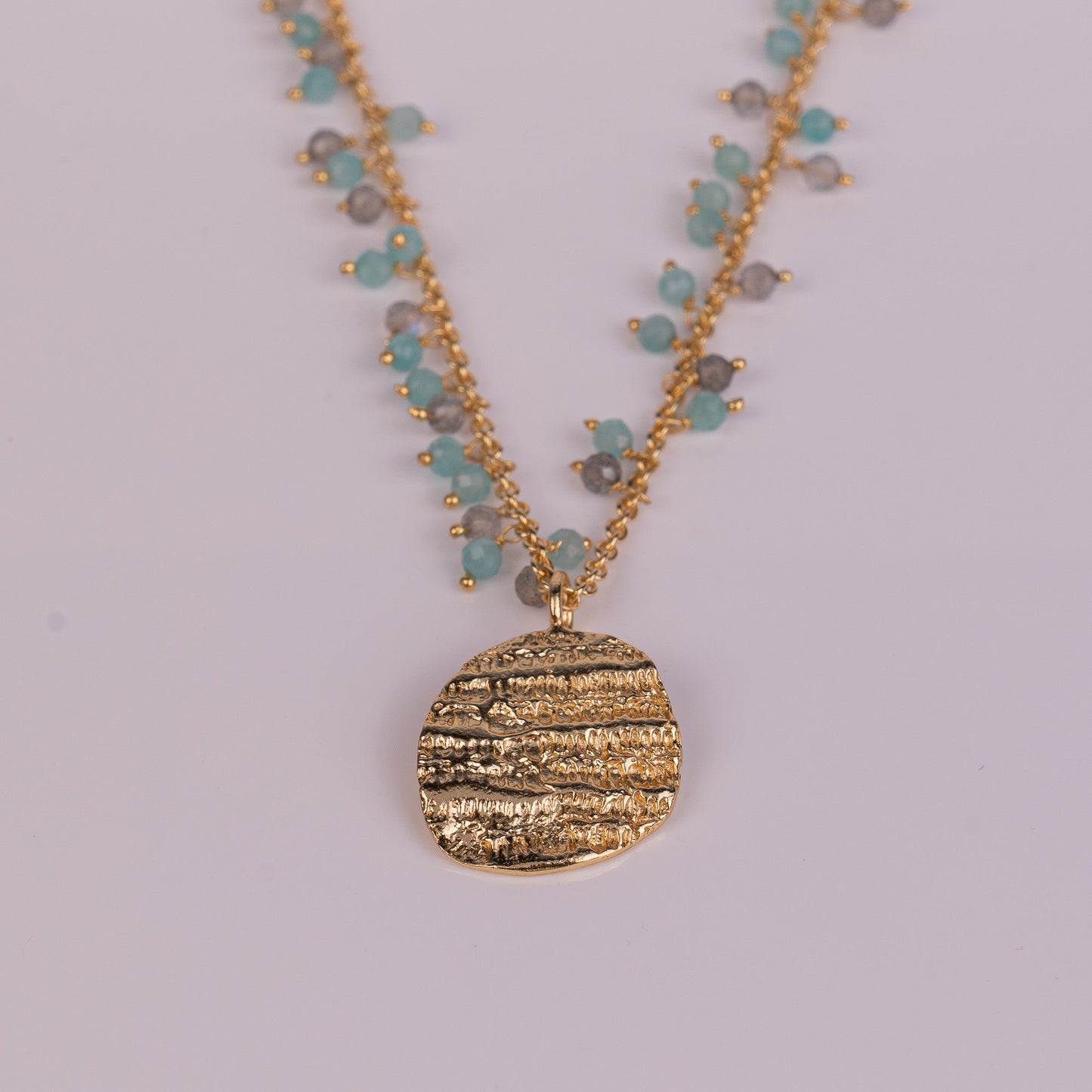 PENDANT GP NECKLACE W/ GEMS