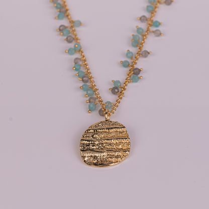 PENDANT GP NECKLACE W/ GEMS