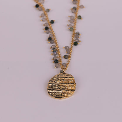 PENDANT GP NECKLACE W/ GEMS