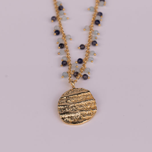 PENDANT GP NECKLACE W/ GEMS