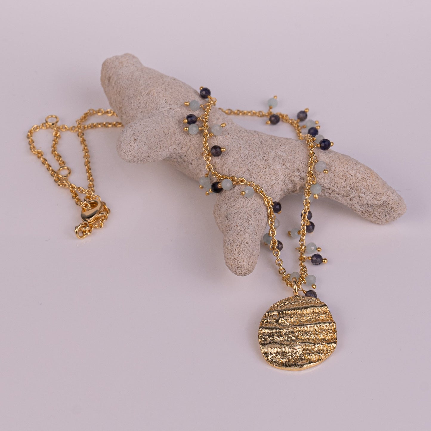 PENDANT GP NECKLACE W/ GEMS