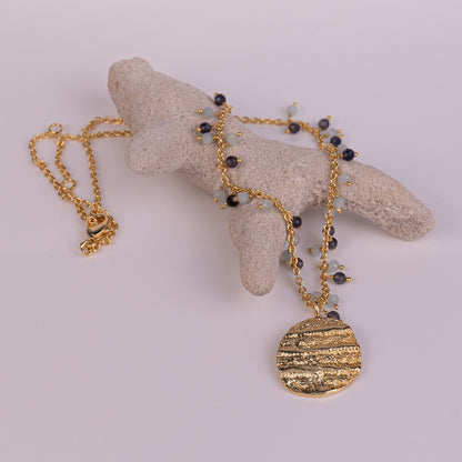 PENDANT GP NECKLACE W/ GEMS