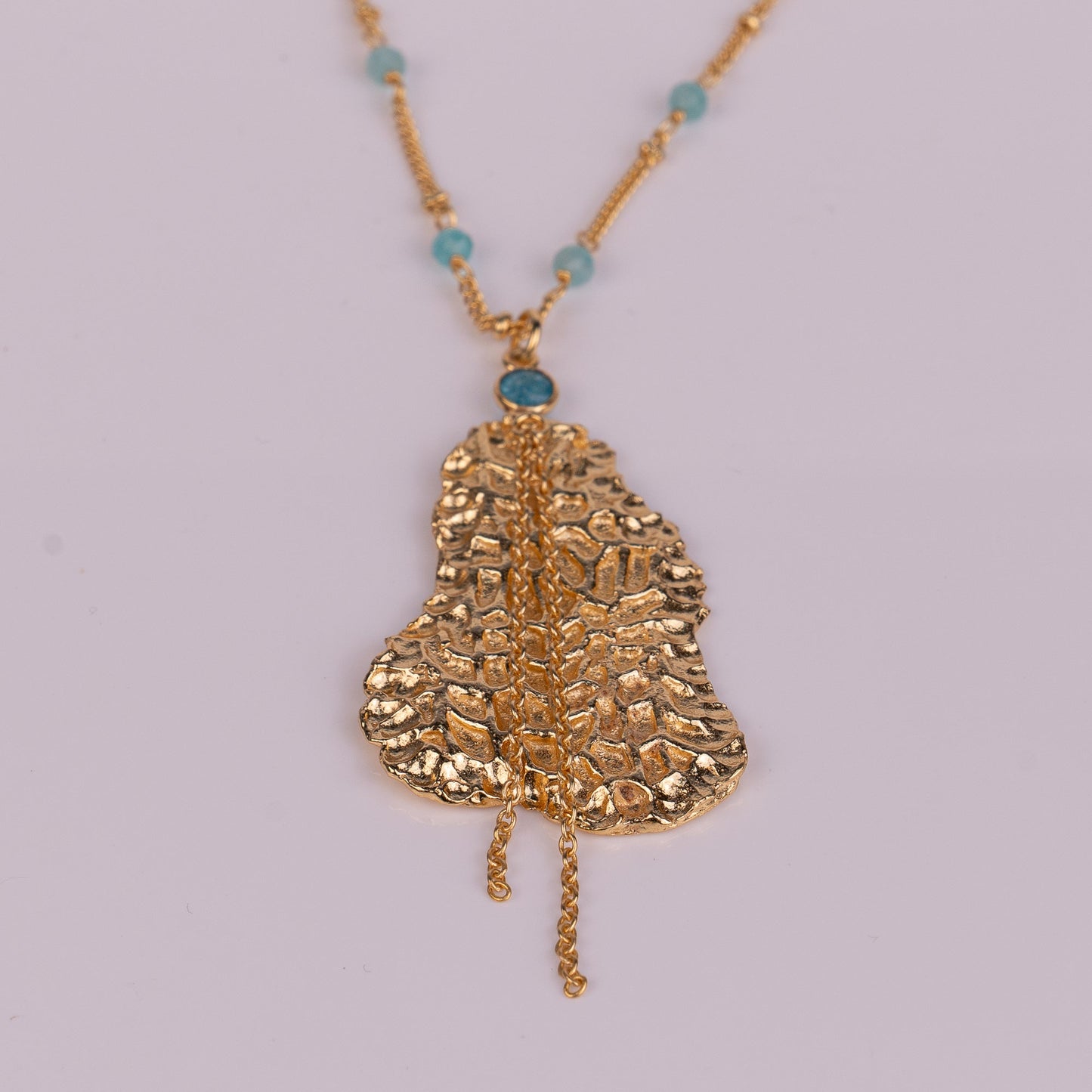 PENDANT GP NECKLACE W/ GEMS