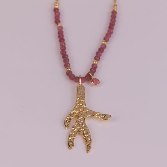 NECKLACE GP W/ GEMS
