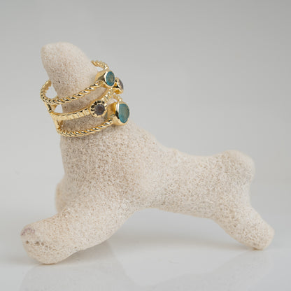 RING GP MULTISTONE JADE