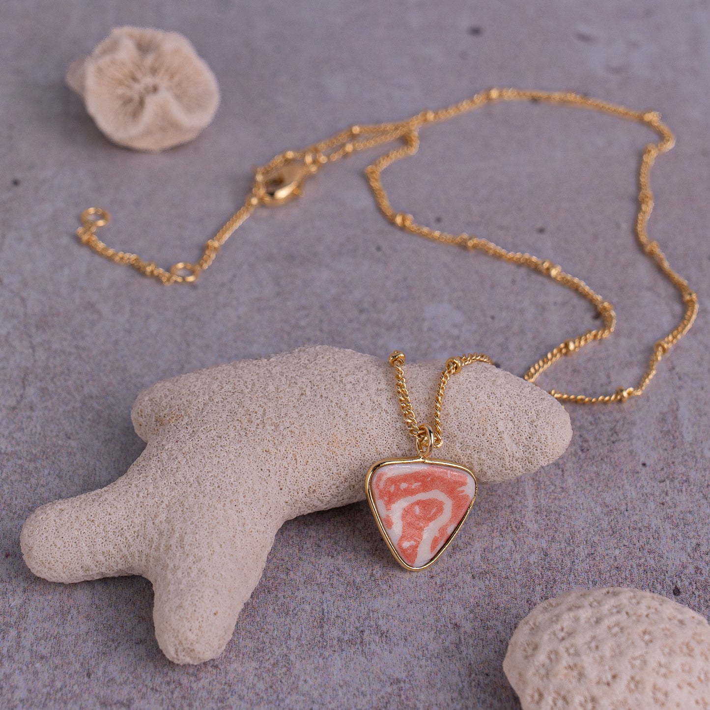 Porcelain Pendant Necklace - Small