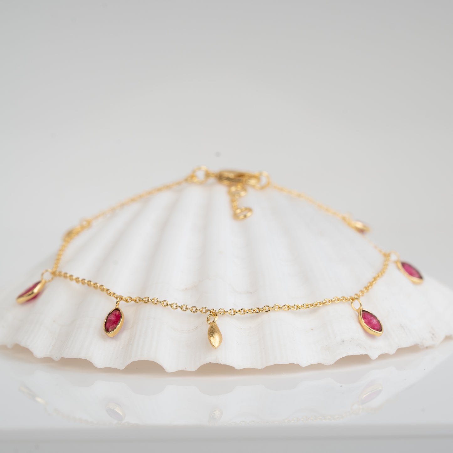 BRACELET GP PINK JADE GEMS