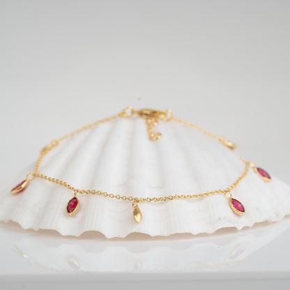 BRACELET GP PINK JADE GEMS