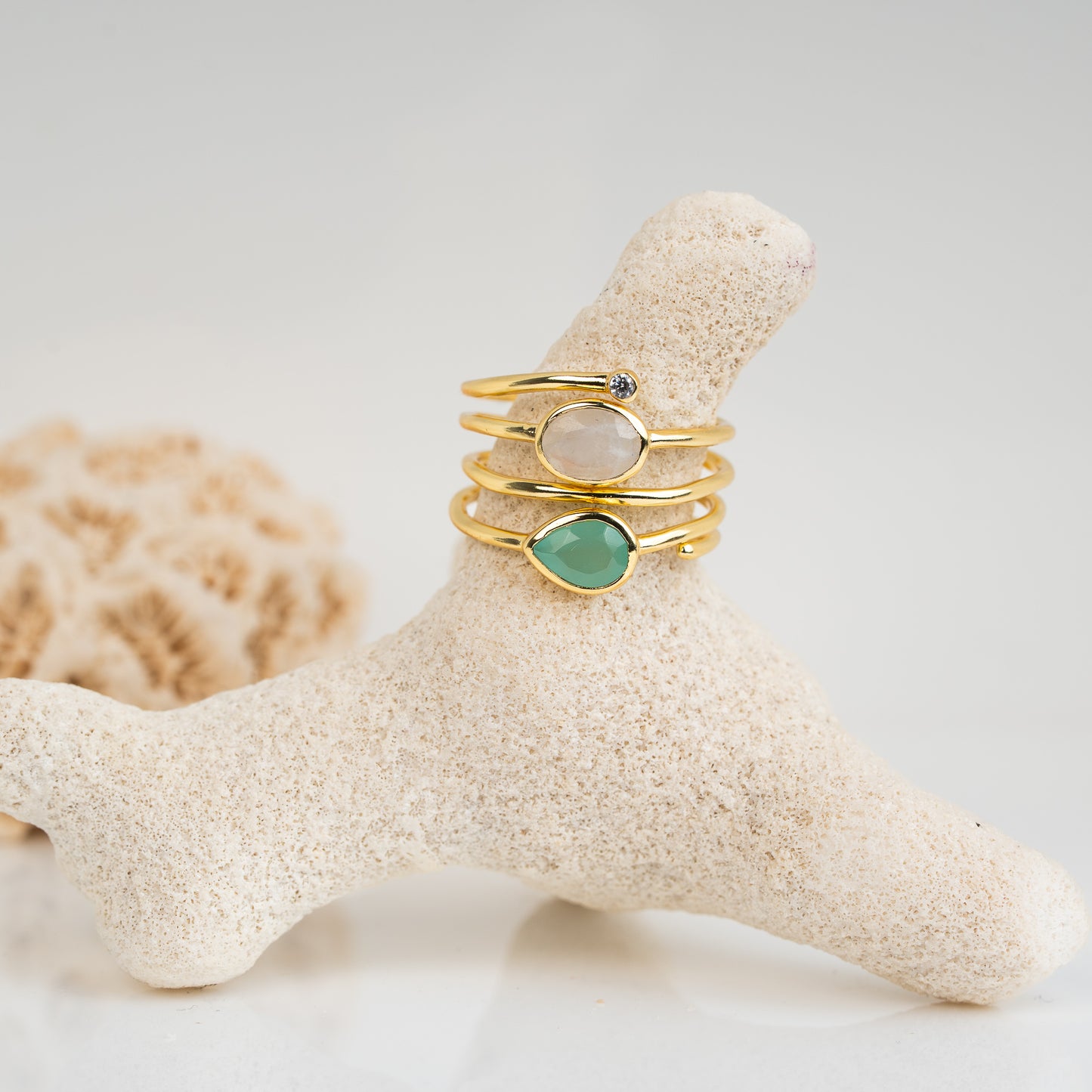 RING GP - LAB - MOONSTONE - AQUA