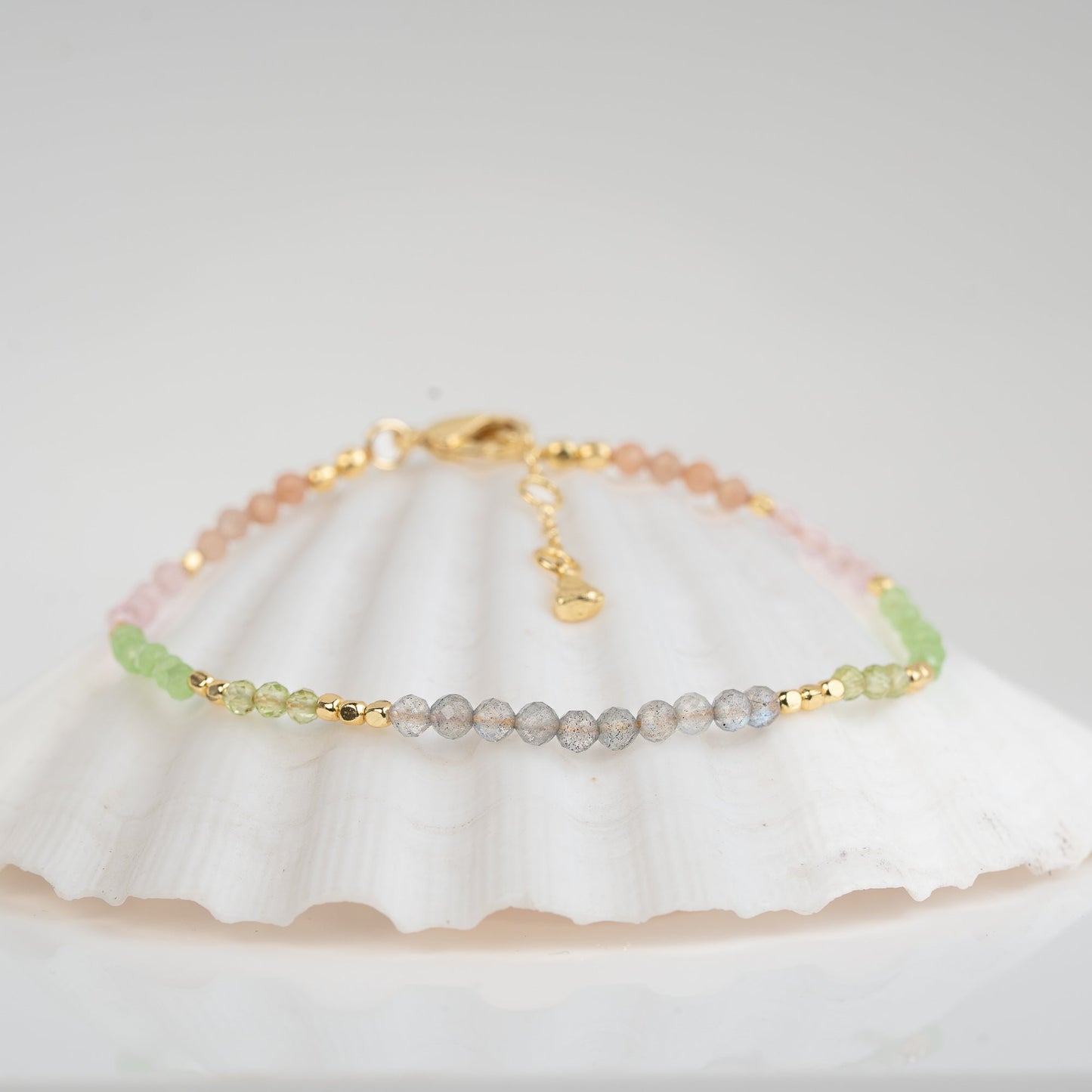 BRACELET GP PASTEL COLORED GEMS
