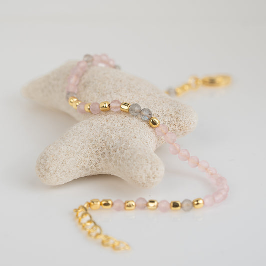 BRACELET GP ROSE QUARTZ