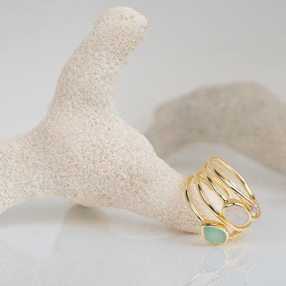 RING GP - LAB - MOONSTONE - AQUA