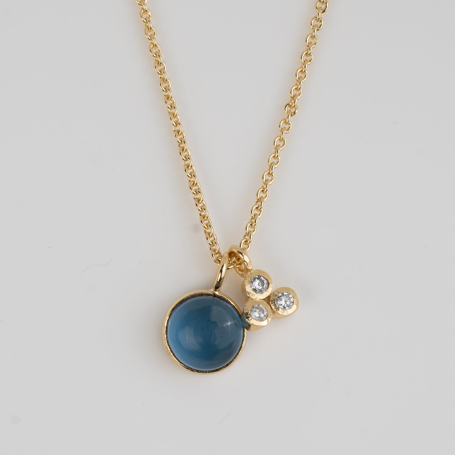 NECKLACE GP SINGLE IOLITE